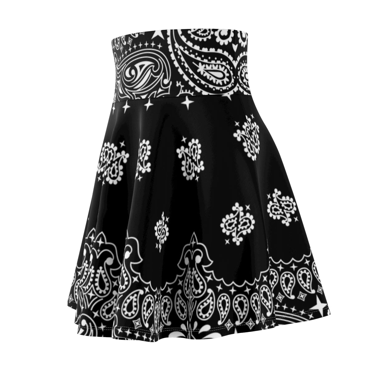 Bandana Skater Skirt Black & White