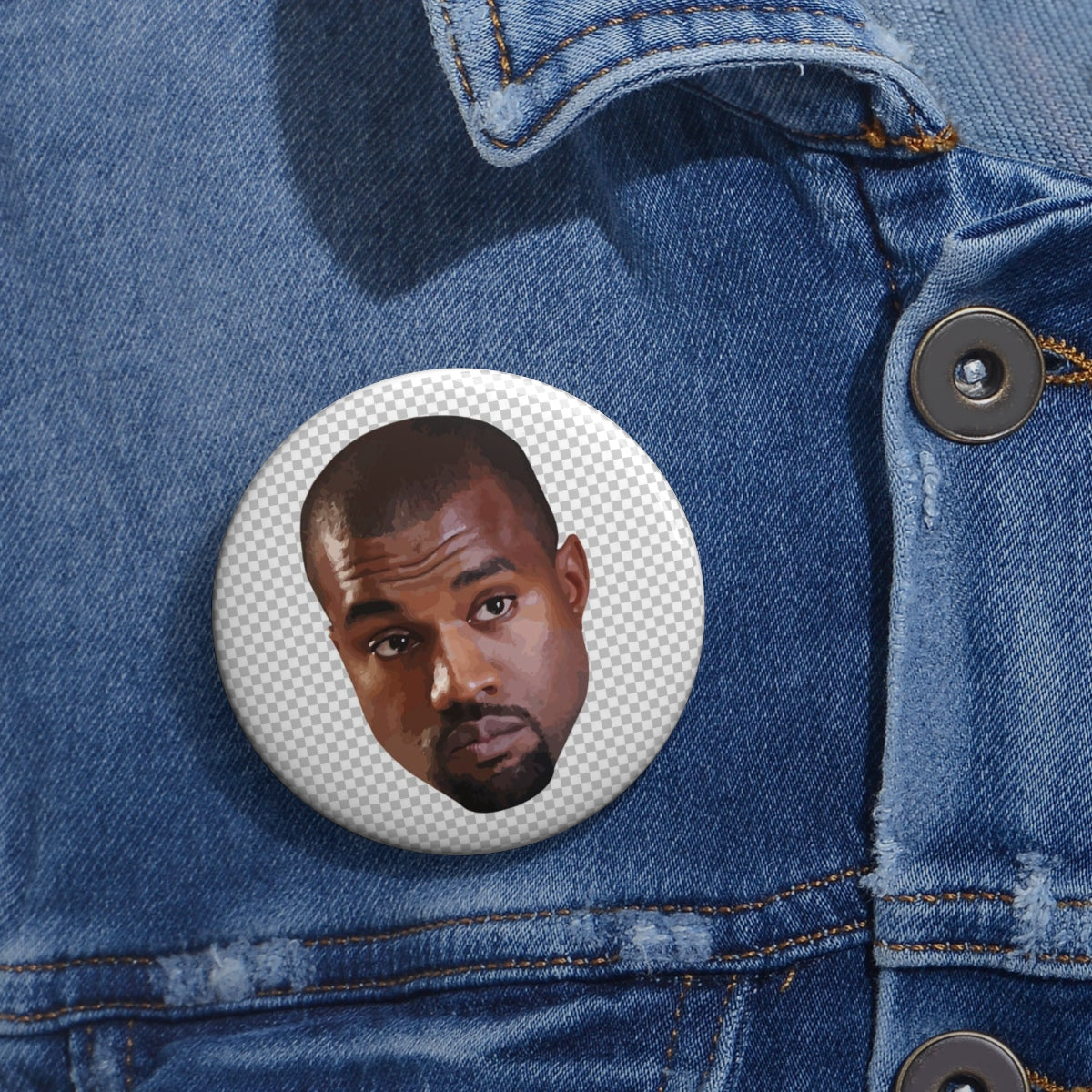 Kanye West Meme Face Pin Buttons