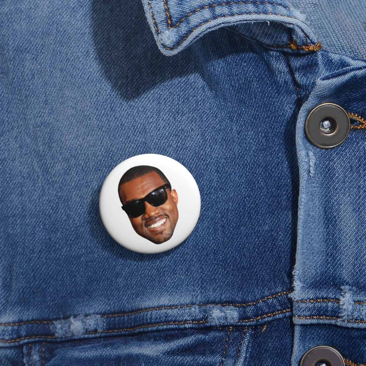 Kanye West Meme Face Funny face Pin Buttons-1"-Archethype