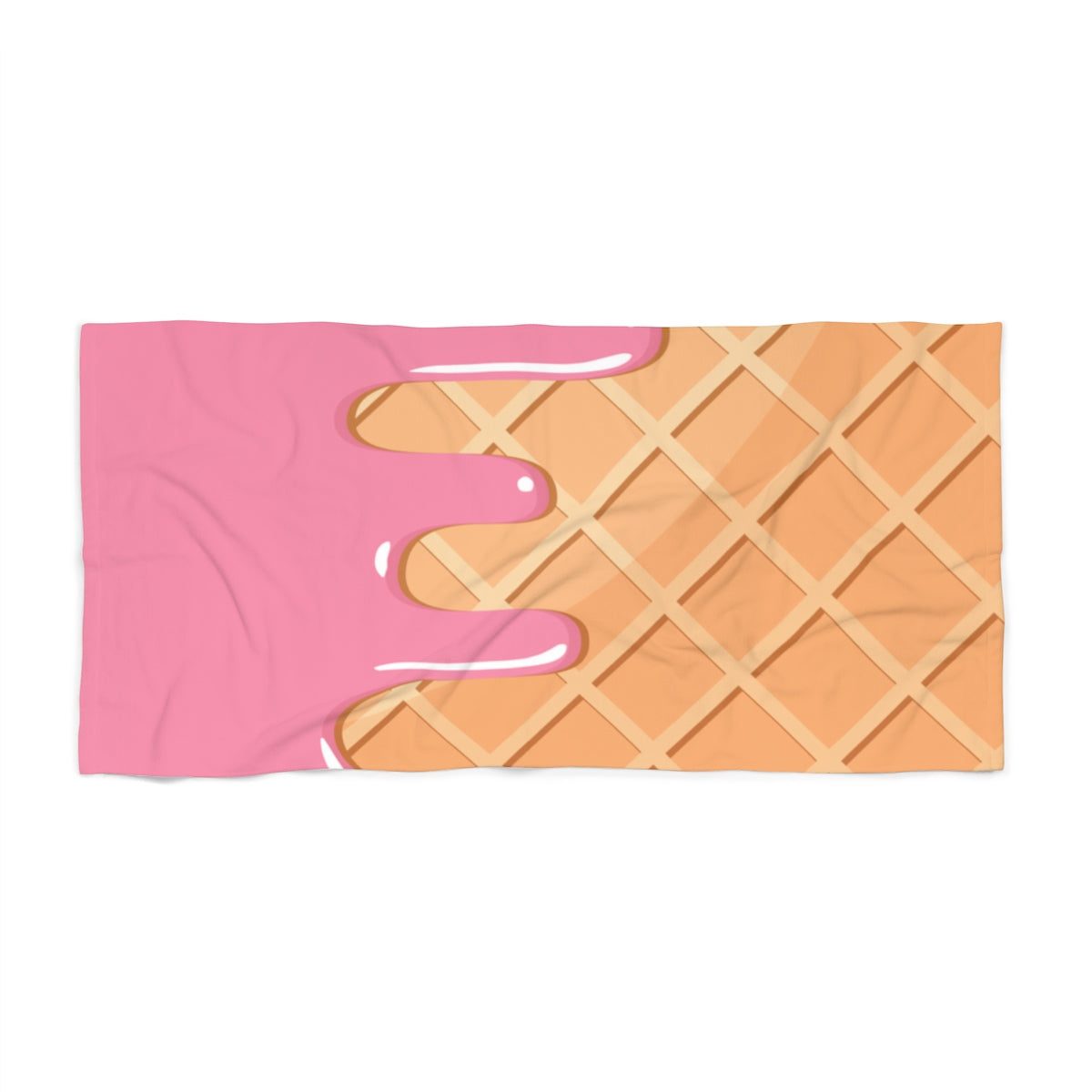 Waffle and Ice Cream Beach Towel-30x60-Archethype