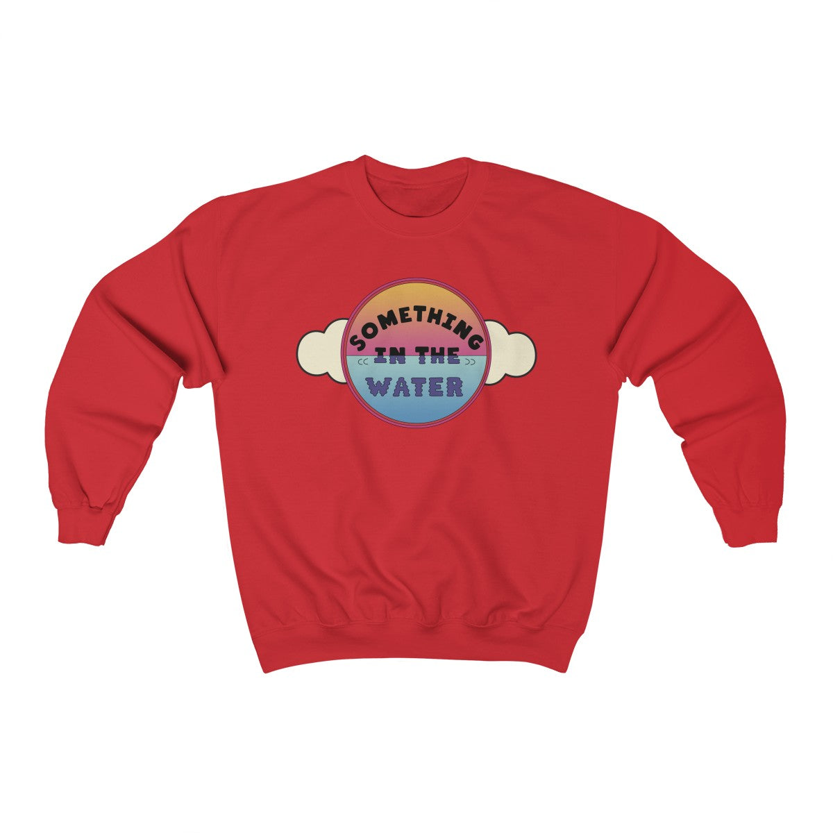 Something in the water Unisex Heavy Blend Crewneck Sweatshirt - Pharrell Williams festival merch inspired-Red-S-Archethype