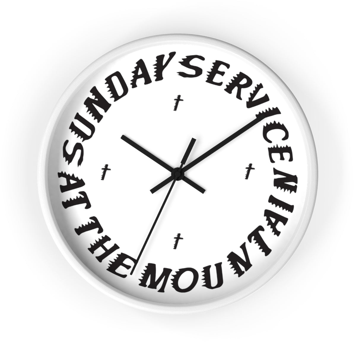 Sunday Service At The Mountain Wall clock - Kanye West Sunday Service Coachella-10 in-White-Black-Archethype