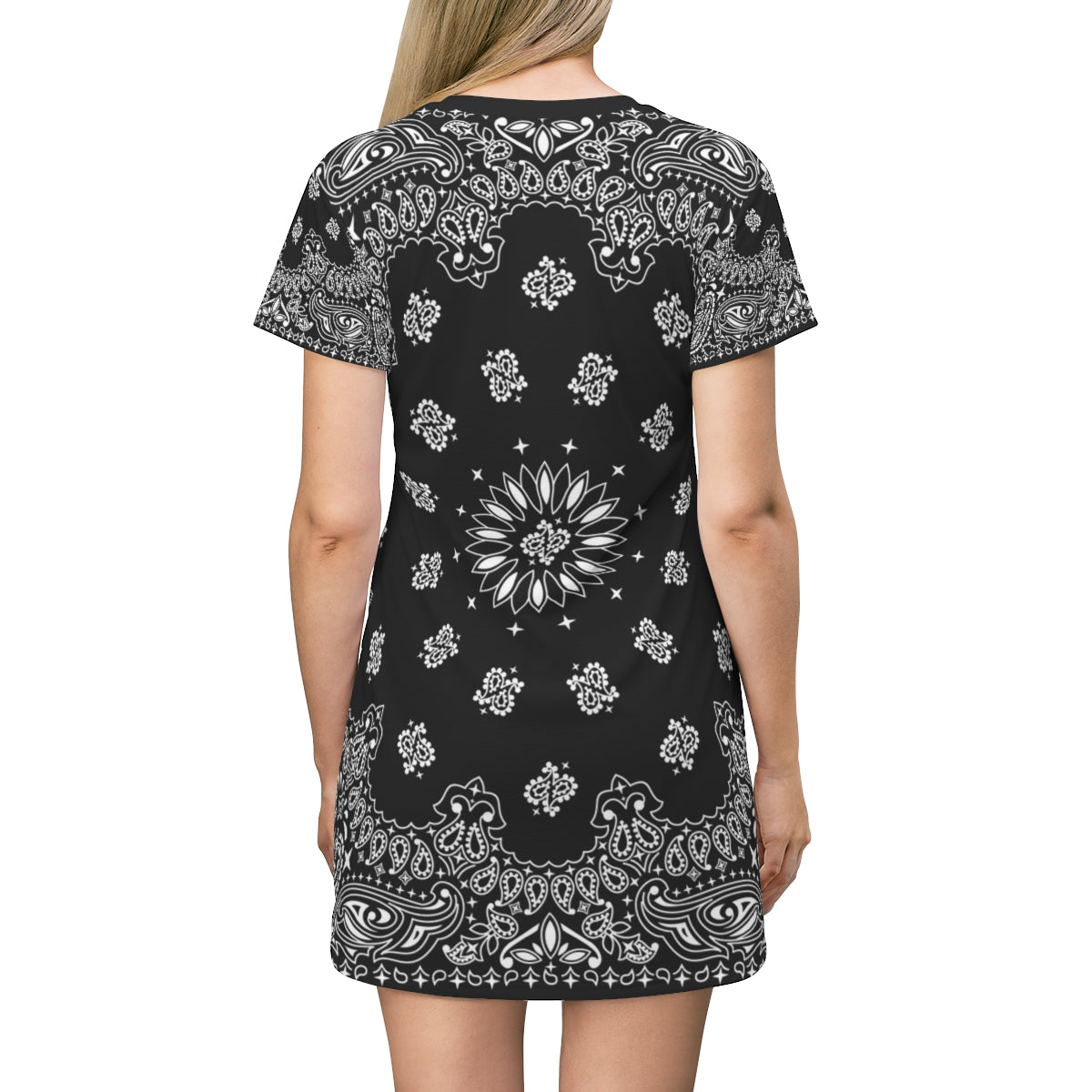 Black Bandana T-Shirt Dress