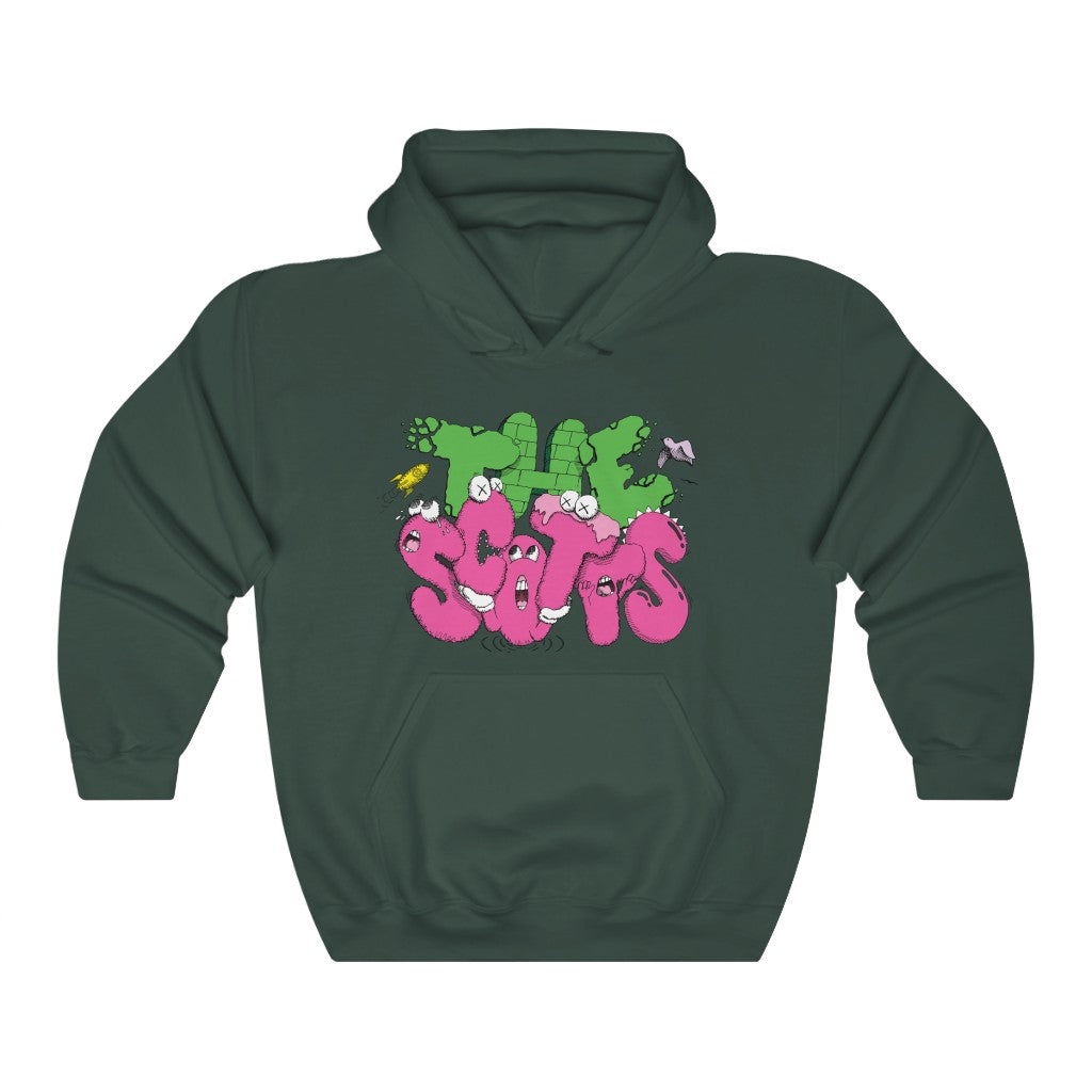 The Scotts Graffiti Kid Cudi Hoodie Merch Inspired Unisex Hooded Sweatshirt-Forest Green-S-Archethype