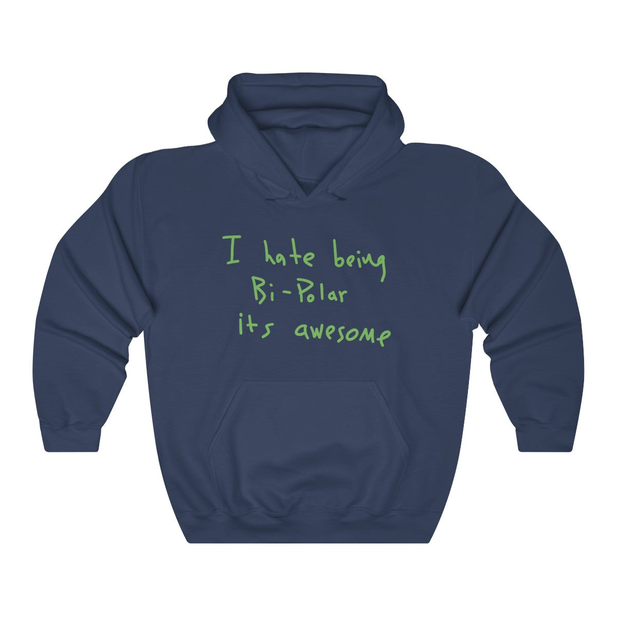 I hate being Bi-Polar it's awesome Kanye West inspired Heavy Blend™ Hoodie-Navy-S-Archethype