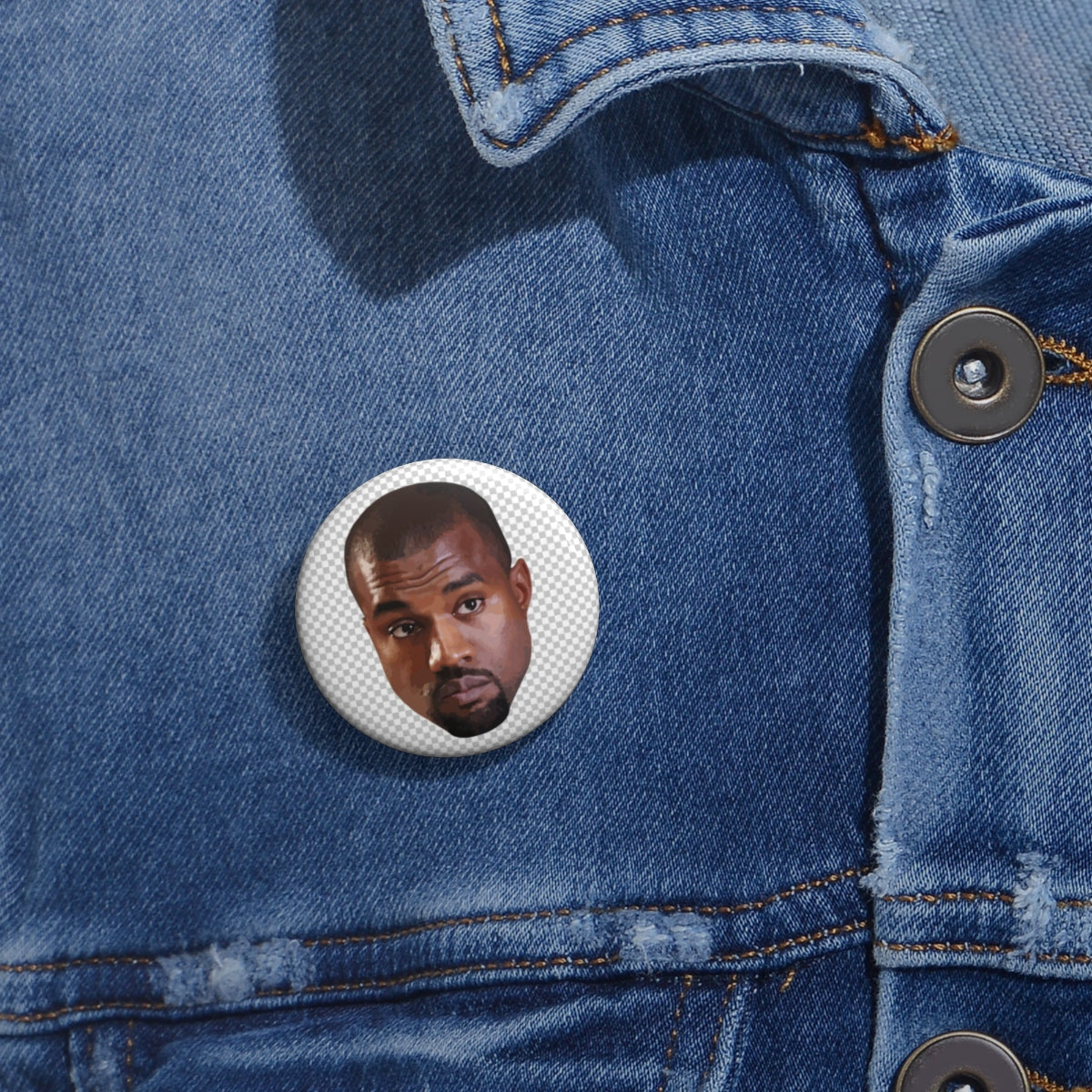 Kanye West Meme Face Pin Buttons-1"-Archethype