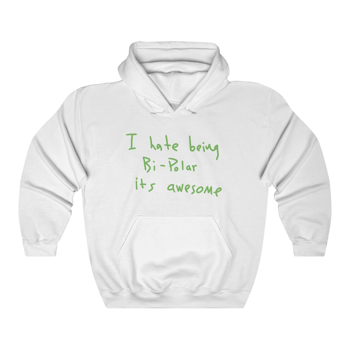 I hate being Bi-Polar it's awesome Kanye West inspired Heavy Blend™ Hoodie-White-S-Archethype