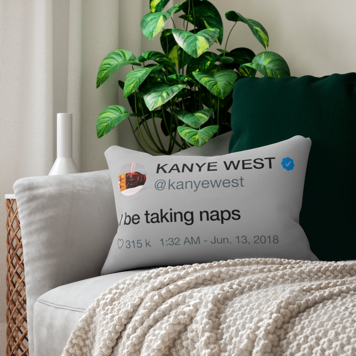 Kanye West Naps Pillow + Pillow Sham - I be taking naps