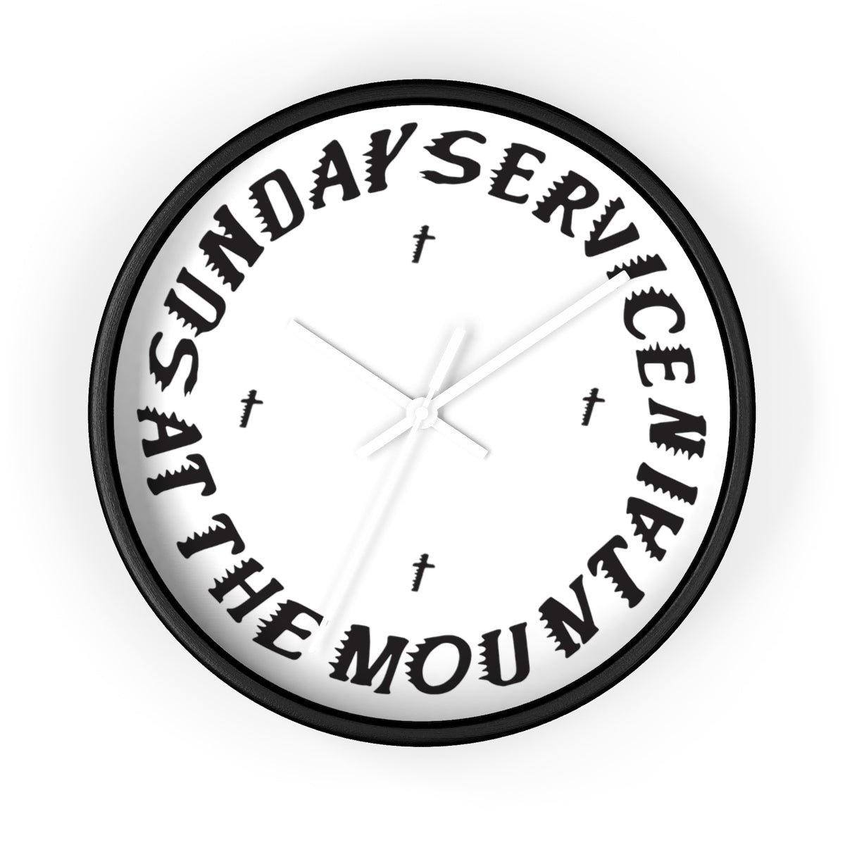 Sunday Service At The Mountain Wall clock - Kanye West Sunday Service Coachella-10 in-Black-White-Archethype