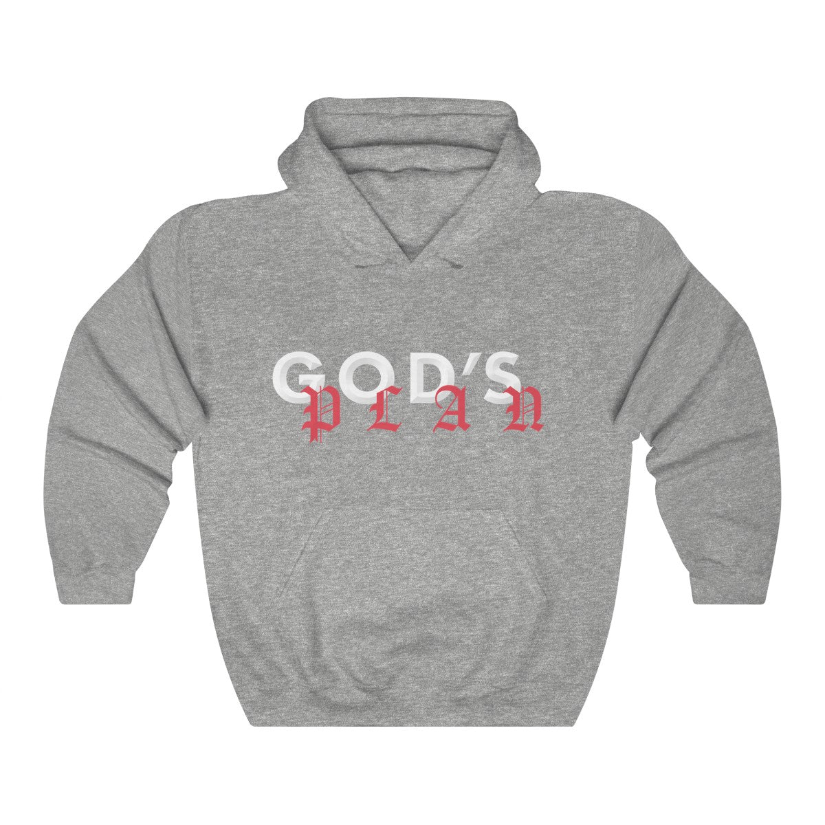 Drake God's Plan Inspired Unisex Heavy Blend™ Hoodie-Sport Grey-S-Archethype