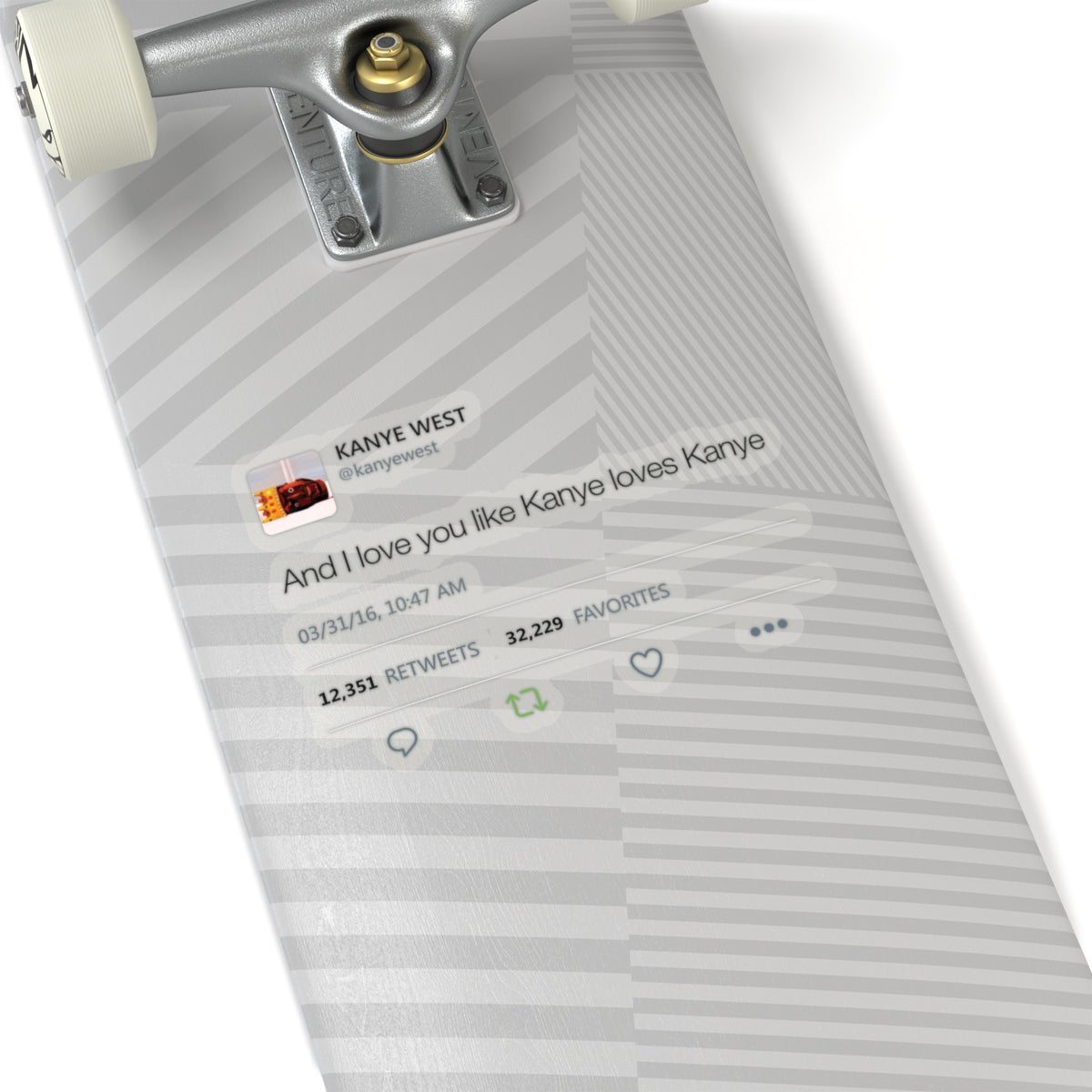 Kanye West Tweet quote I love you like Kanye loves Kanye Stickers-Archethype