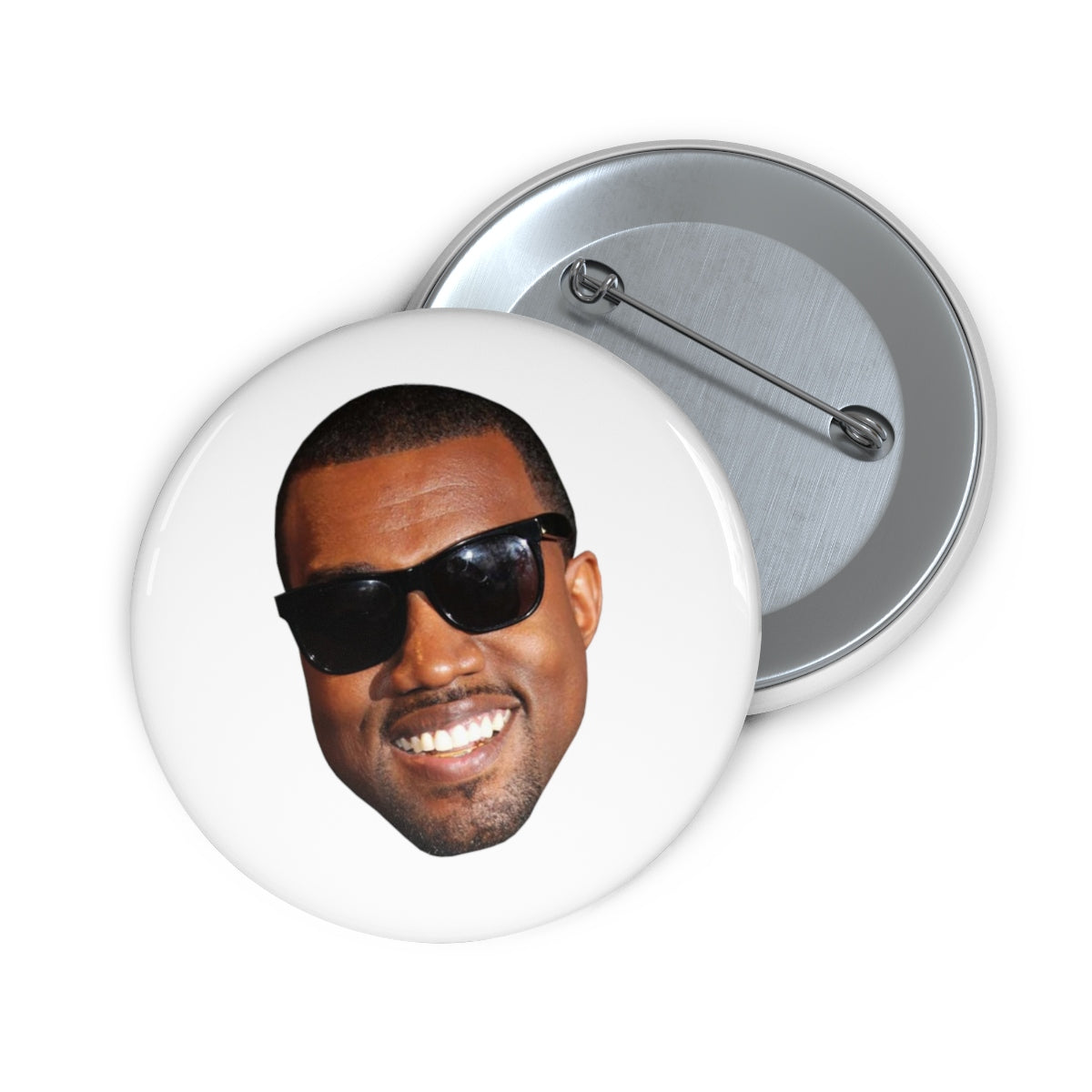 Kanye West Meme Face Funny face Pin Buttons-2"-Archethype