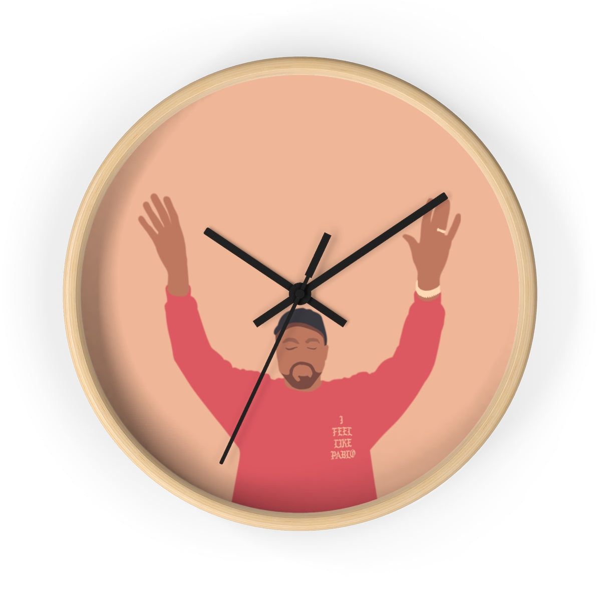 Kanye West I Feel Like Pablo Wall clock - The Life of Pablo TLOP tour merch inspired-10 in-Wooden-Black-Archethype