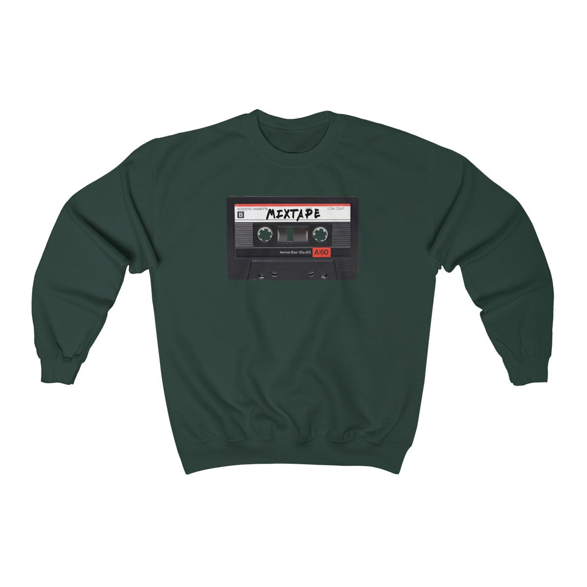 Mixtape Tape Heavy Blend™ Crewneck Sweatshirt-Forest Green-S-Archethype