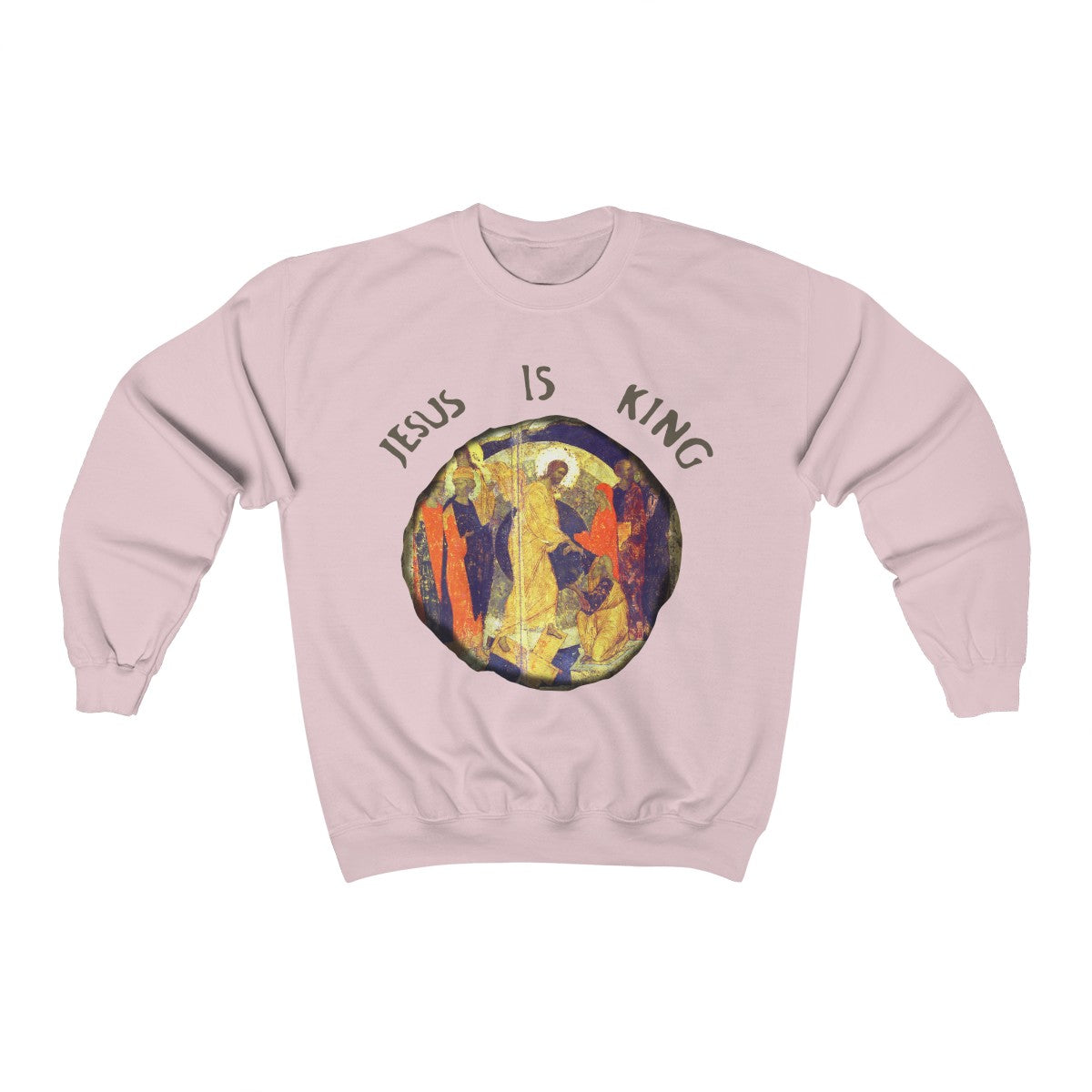 Jesus is King Crewneck Sweatshirt - Kanye West Sunday Service-Light Pink-S-Archethype