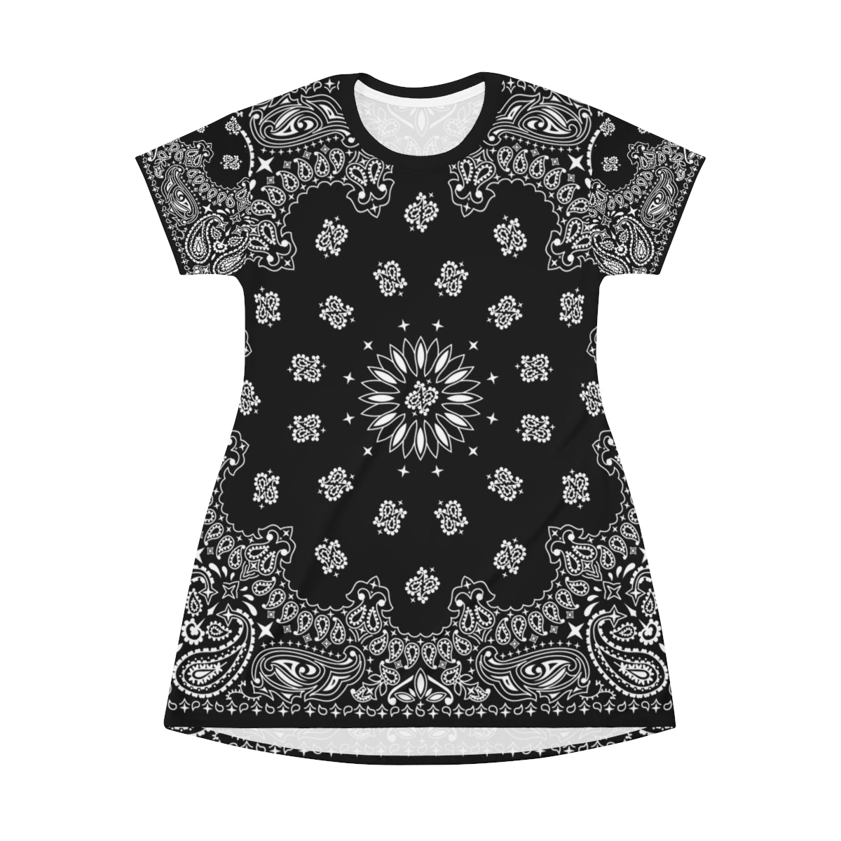 Black Bandana T-Shirt Dress