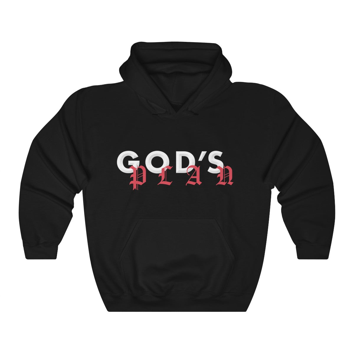 Drake God's Plan Inspired Unisex Heavy Blend™ Hoodie-Black-L-Archethype