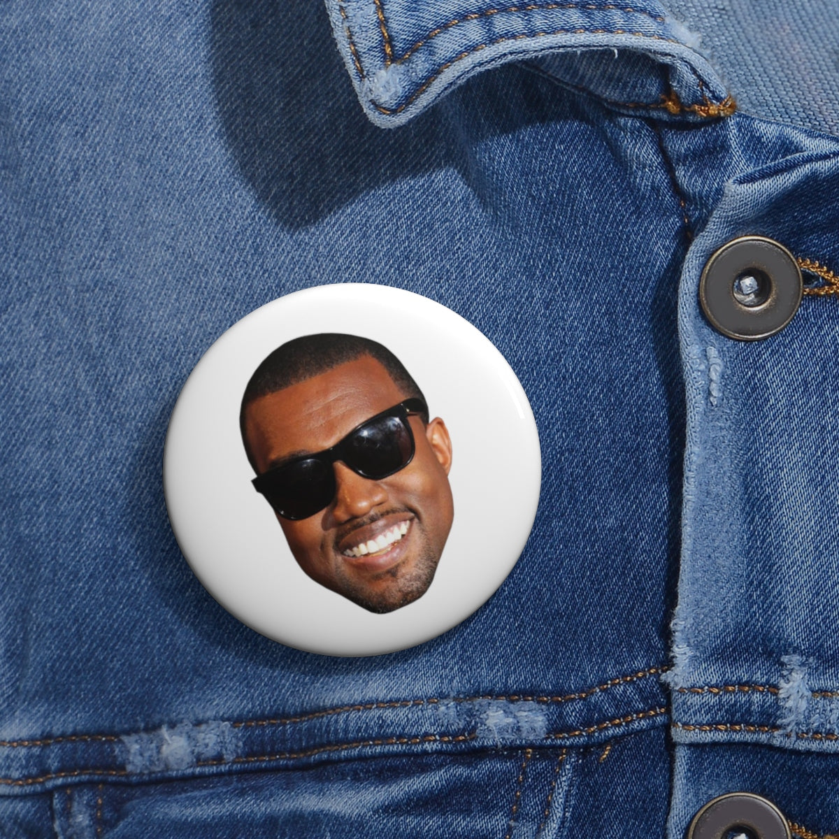 Kanye West Meme Face Funny face Pin Buttons-Archethype