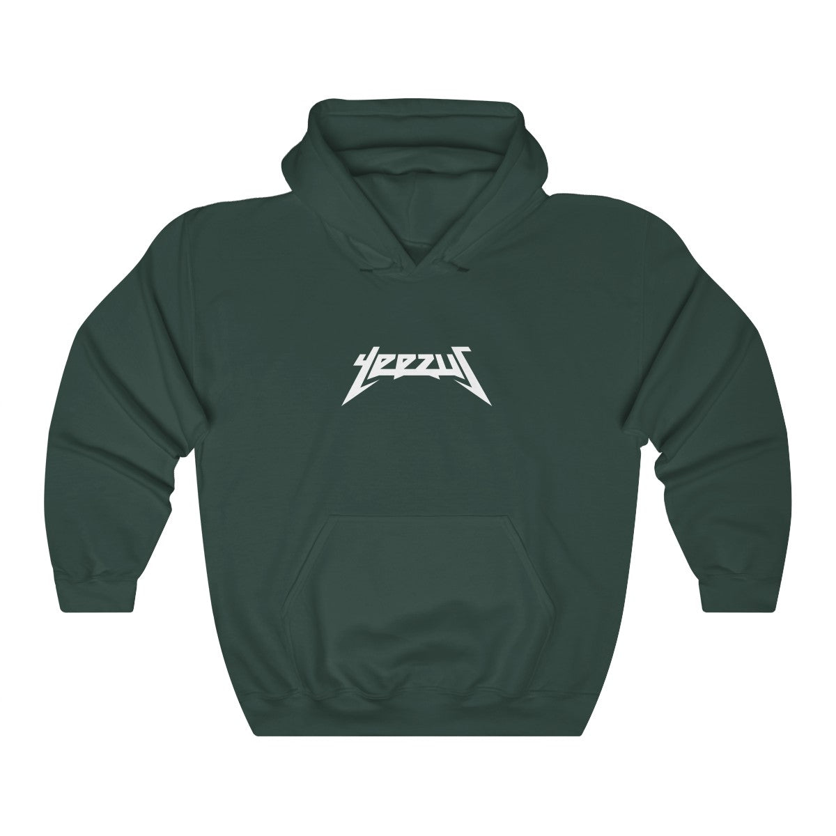 Yeezus Unisex Heavy Blend Hooded Sweatshirt-Forest Green-S-Archethype