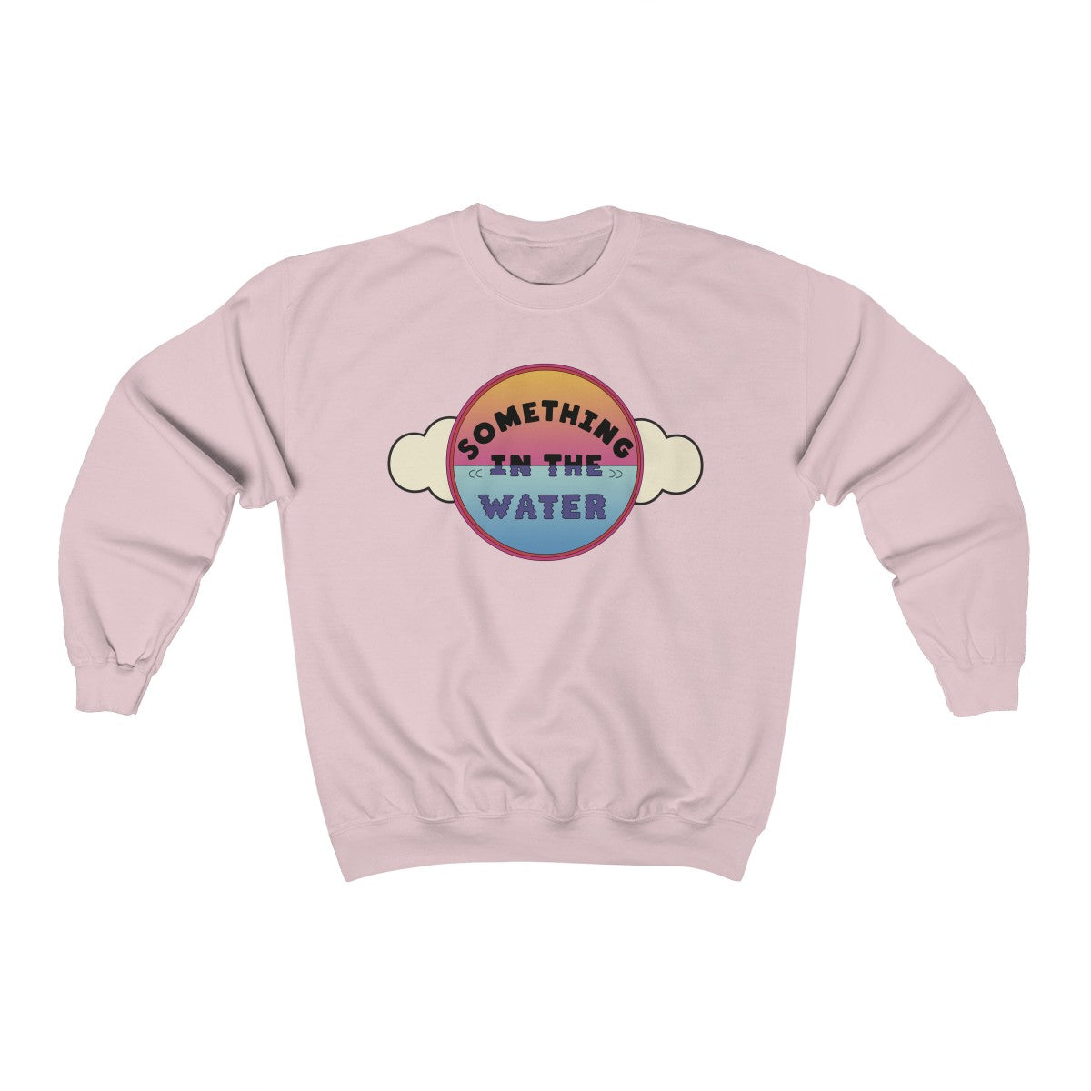 Something in the water Unisex Heavy Blend Crewneck Sweatshirt - Pharrell Williams festival merch inspired-Light Pink-S-Archethype