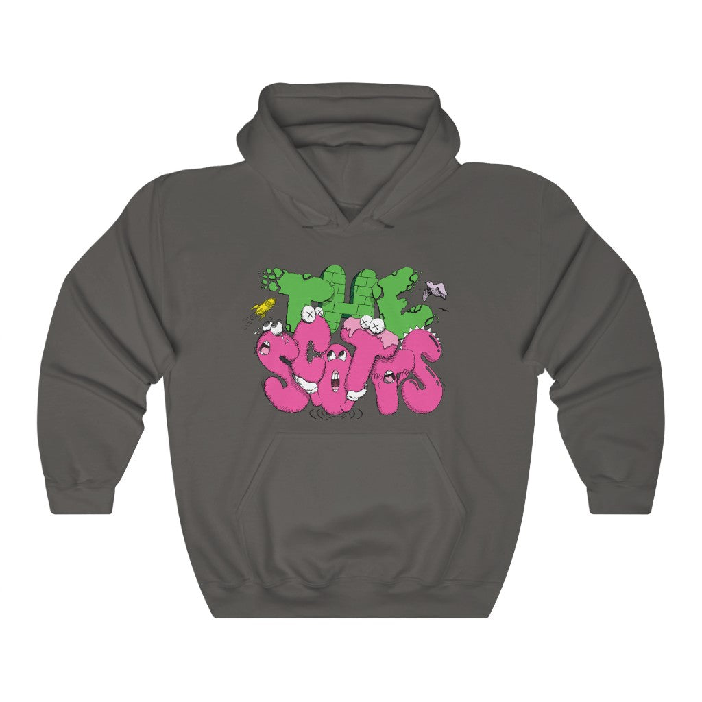 The Scotts Graffiti Kid Cudi Hoodie Merch Inspired Unisex Hooded Sweatshirt-Charcoal-S-Archethype