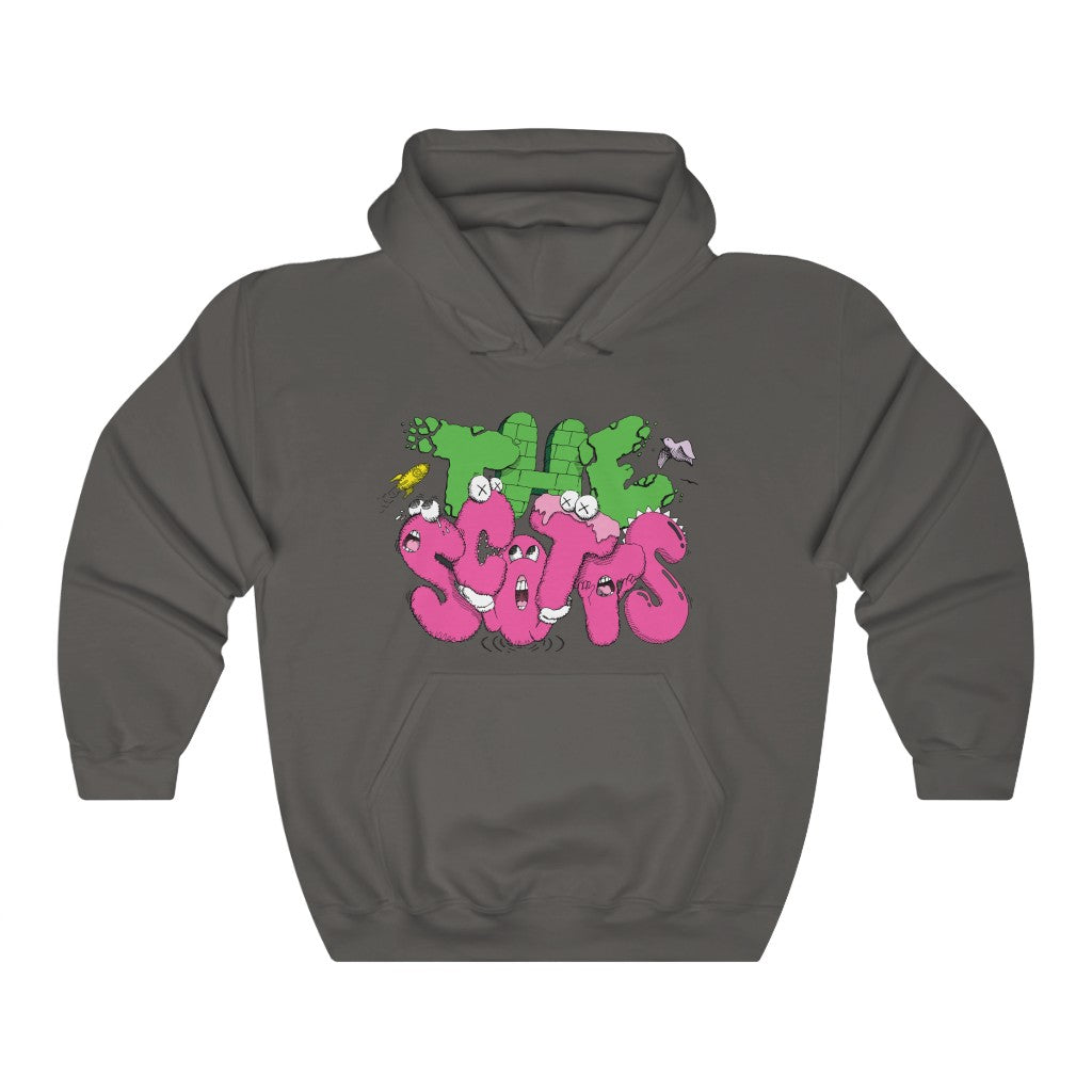 The Scotts Graffiti Kid Cudi Hoodie Merch Inspired Unisex Hooded Sweatshirt-Charcoal-S-Archethype