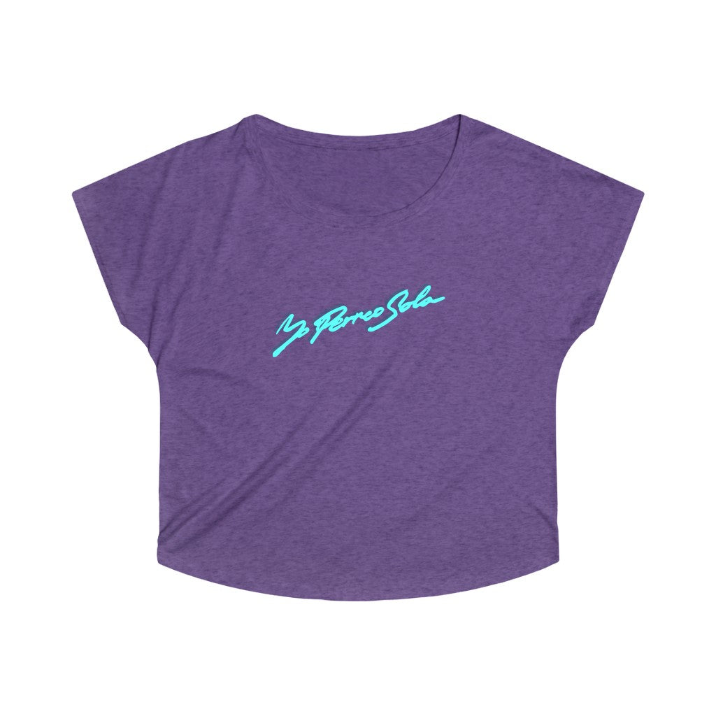 Yo Perreo Sola Women's Tri-Blend Dolman. Bad Bunny inspired-S-Tri-Blend Purple Rush-Archethype