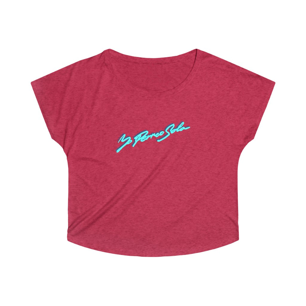 Yo Perreo Sola Women's Tri-Blend Dolman. Bad Bunny inspired-S-Tri-Blend Vintage Red-Archethype