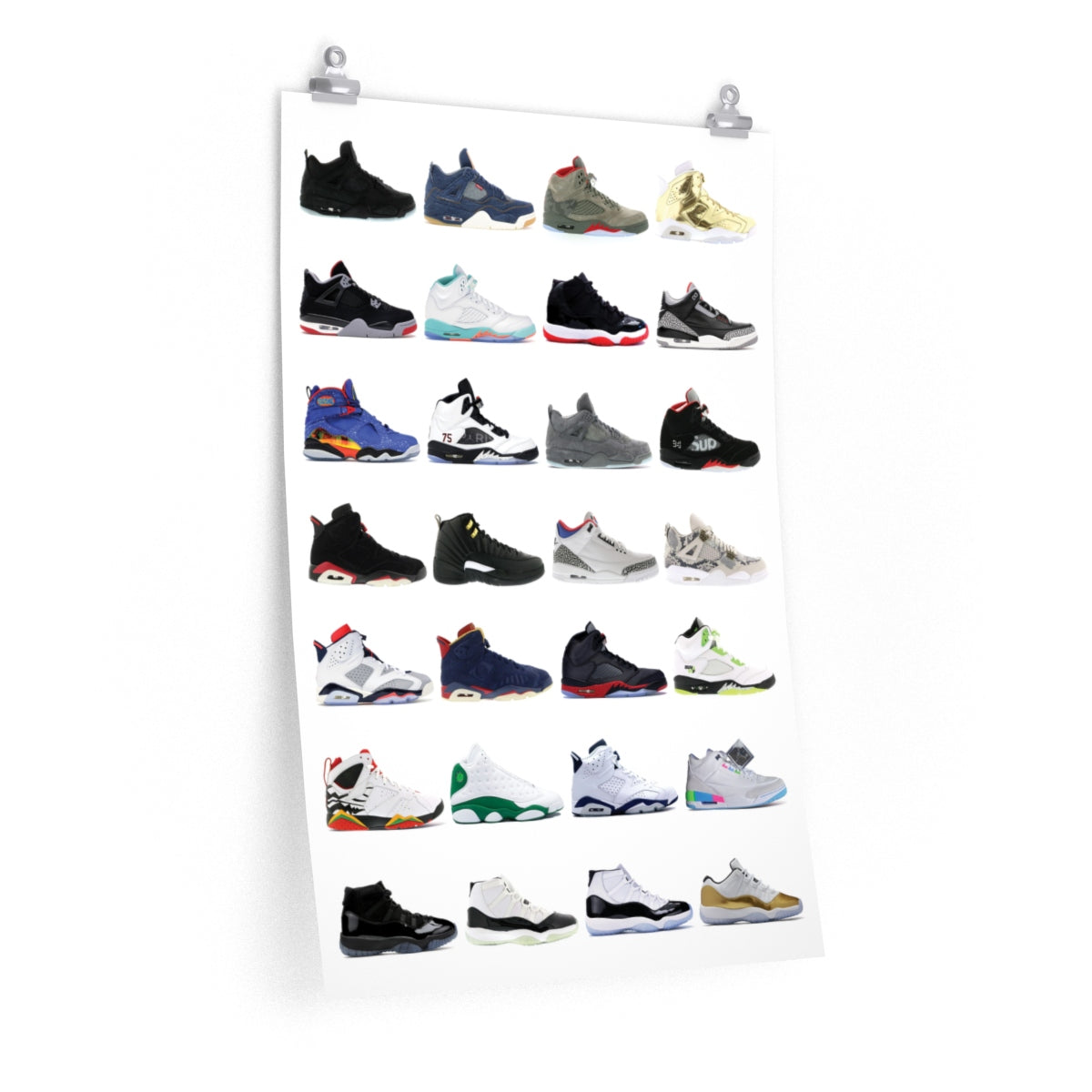 Nike Air Jordans Hall of Fame Poster - Michael Jordan Wall Art-20″ × 30″-Archethype