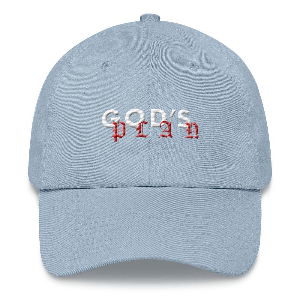 Drake God's Plan Inspired Dad Hat / Cap-Light Blue-Archethype