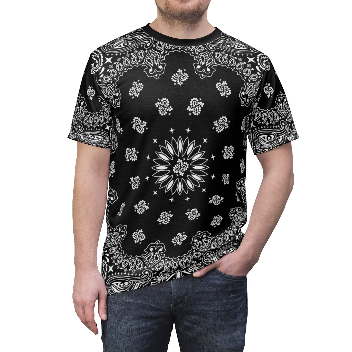 Black Bandana Unisex AOP Cut & Sew Tee-Archethype