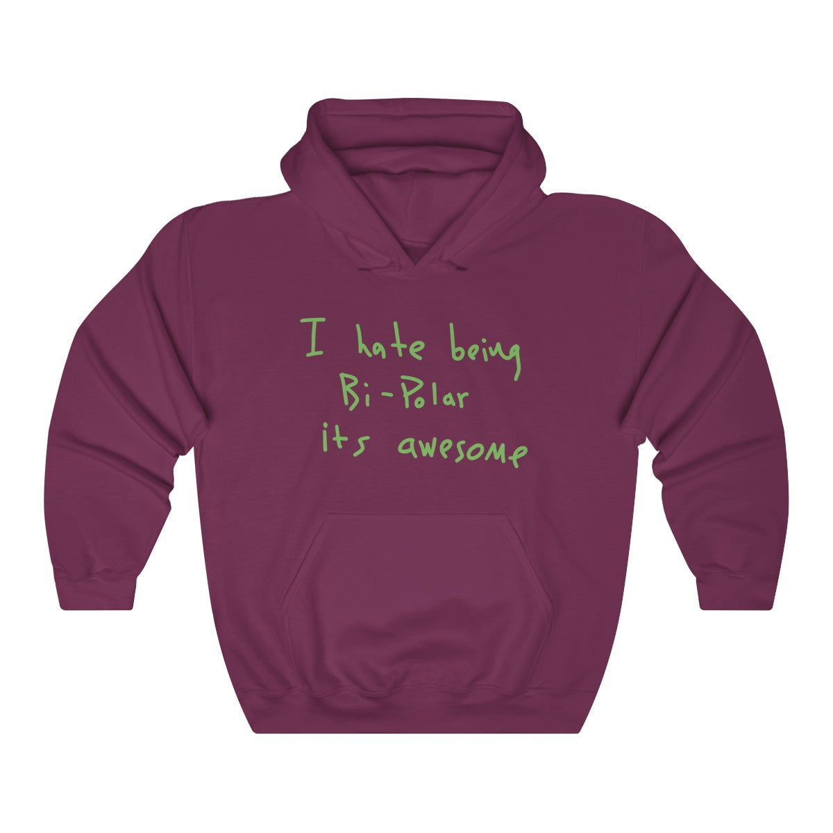 I hate being Bi-Polar it's awesome Kanye West inspired Heavy Blend™ Hoodie-Maroon-S-Archethype