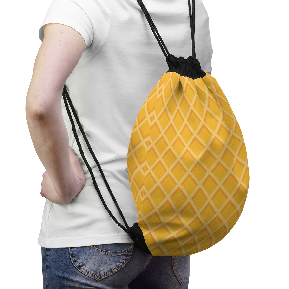Waffle Drawstring Bag-One Size-Archethype