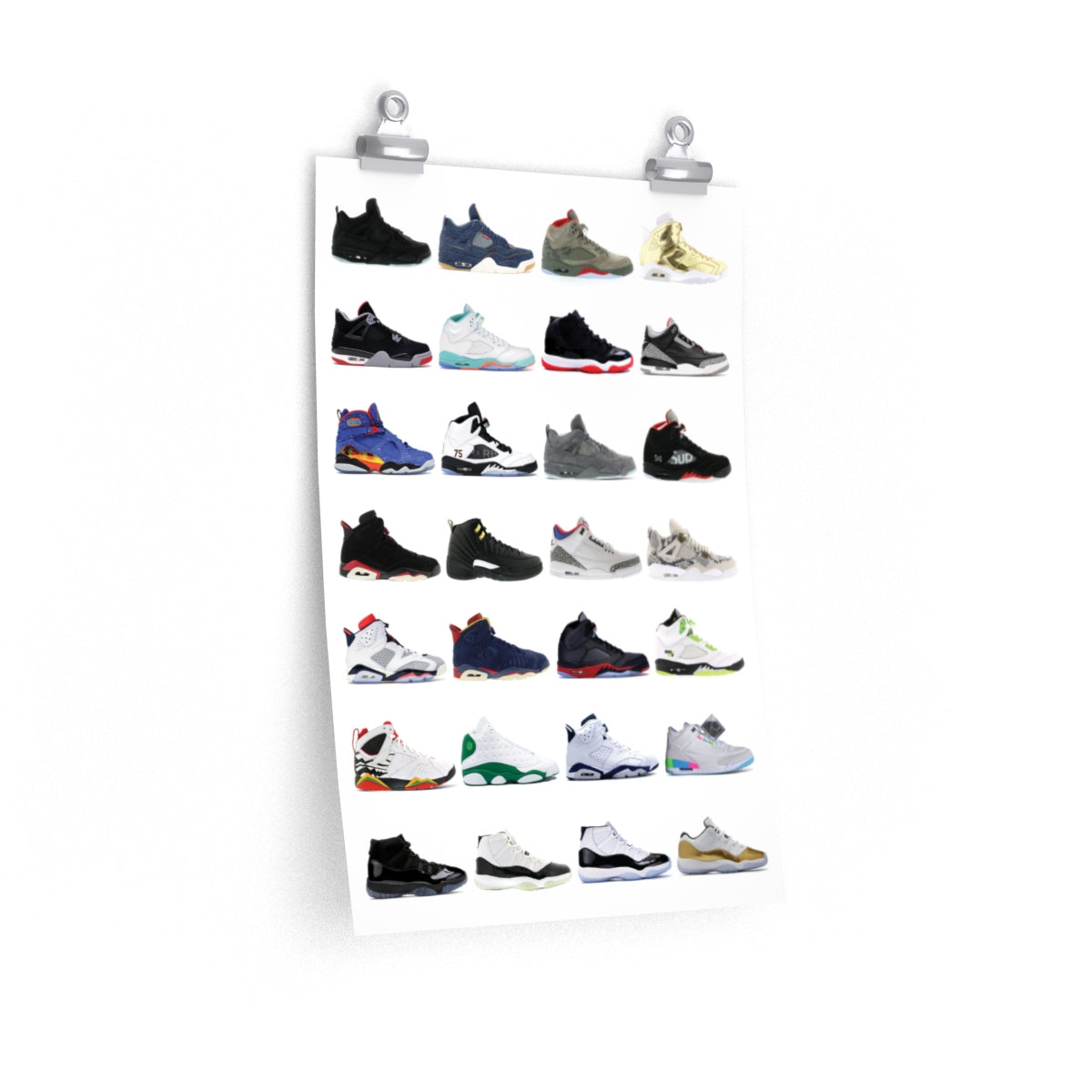 Nike Air Jordans Hall of Fame Poster - Michael Jordan Wall Art-12″ × 18″-Archethype