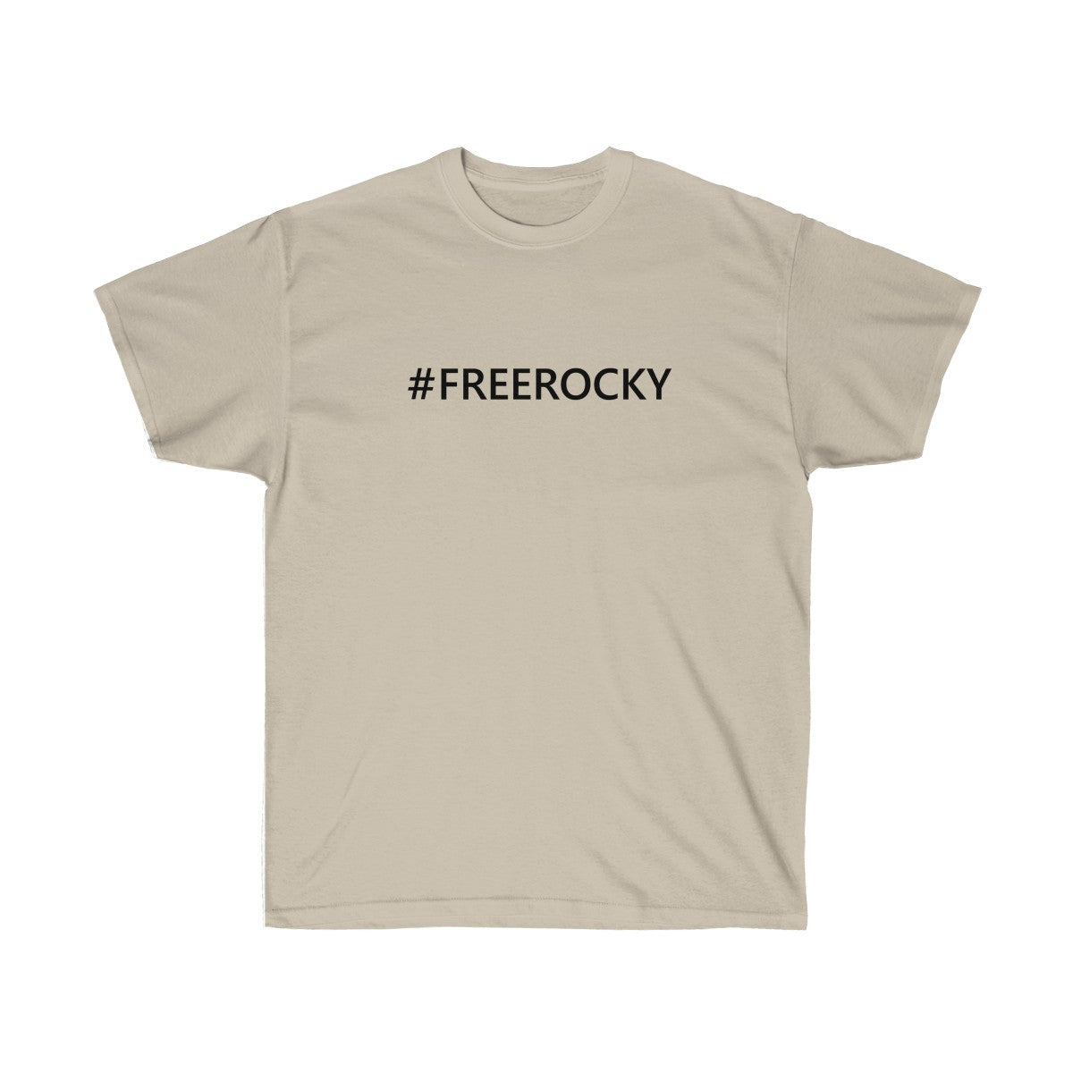 Unisex Ultra Cotton Tee #FREEROCKY T-Shirt-Sand-S-Archethype