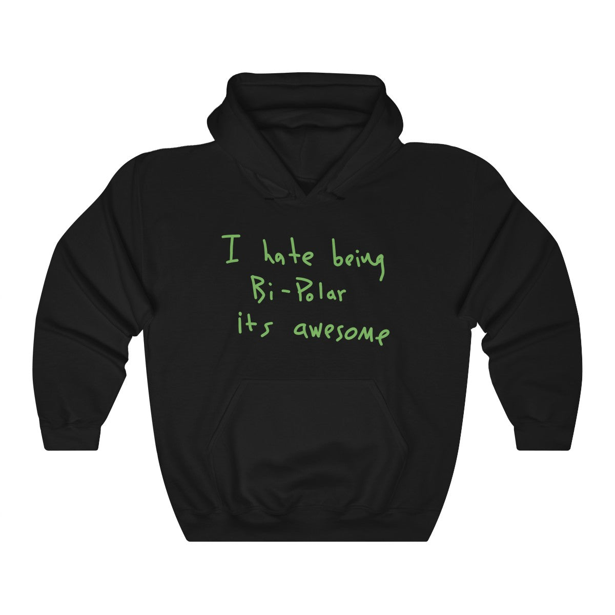 I hate being Bi-Polar it's awesome Kanye West inspired Heavy Blend™ Hoodie-Black-L-Archethype