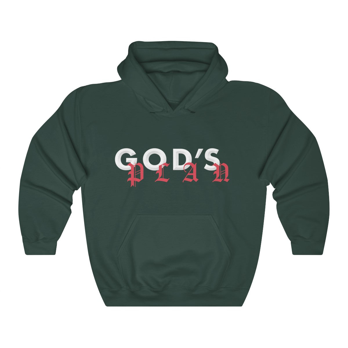 Drake God's Plan Inspired Unisex Heavy Blend™ Hoodie-Forest Green-S-Archethype