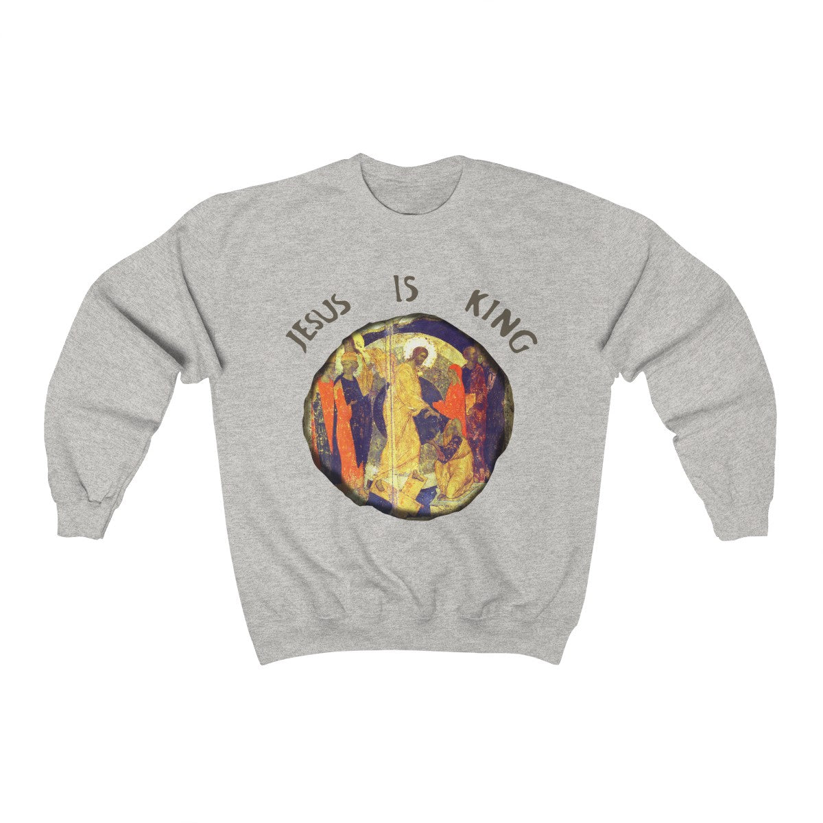 Jesus is King Crewneck Sweatshirt - Kanye West Sunday Service-Ash-S-Archethype