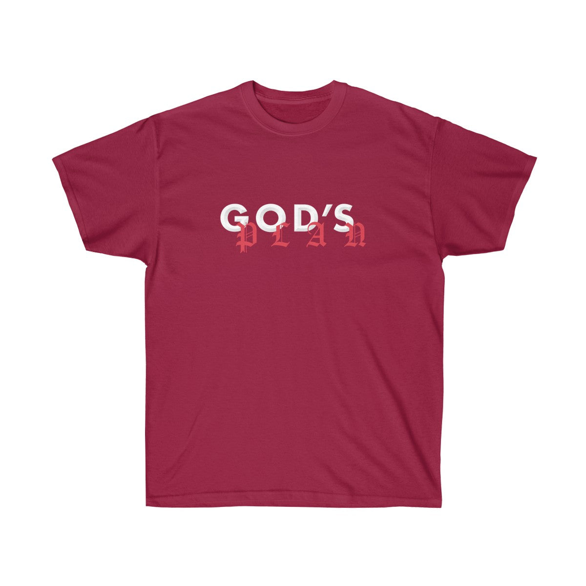 Drake God's Plan Inspired Tee-Cardinal Red-S-Archethype