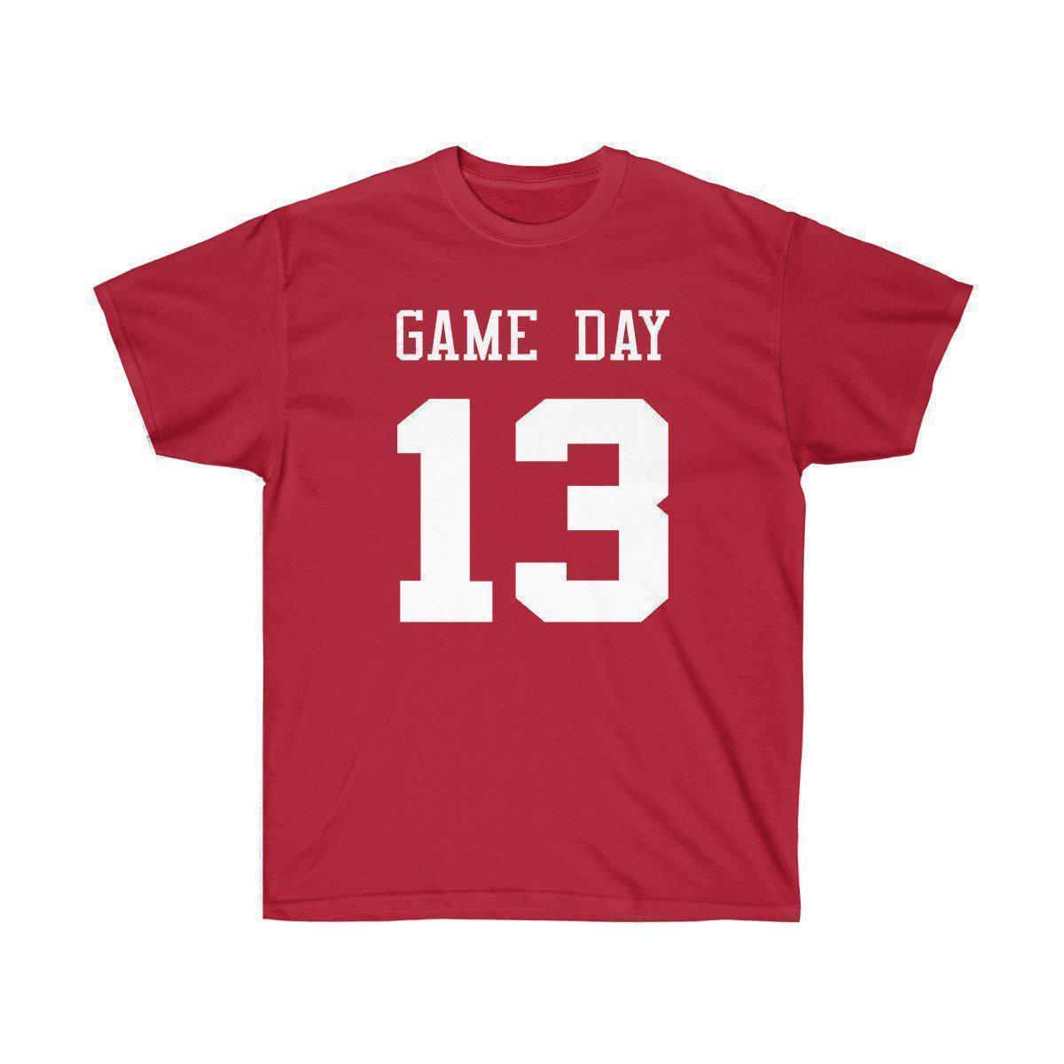 Game Day Tee - Sports T-shirt for Football, Basket, Soccer games-Cardinal Red-S-Archethype