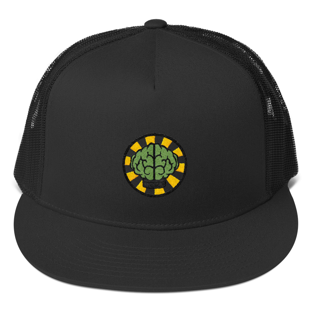 HypeMonsterz NERD Trucker Cap Inspired - Brain logo No one ever really dies-Black-Archethype