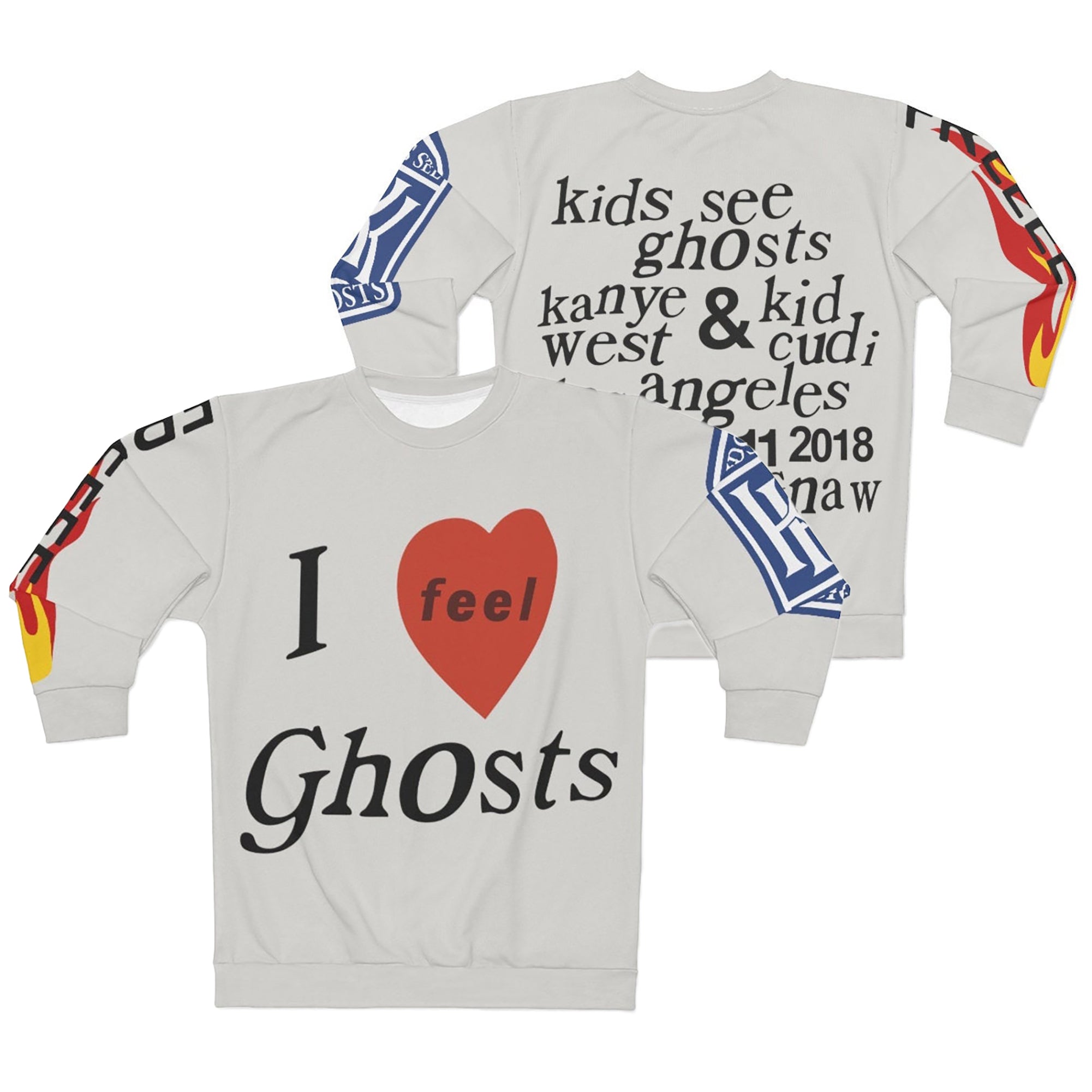 I Feel Ghosts Unisex Crewneck Sweatshirt Kid Cudi Inspired-2XL-Archethype