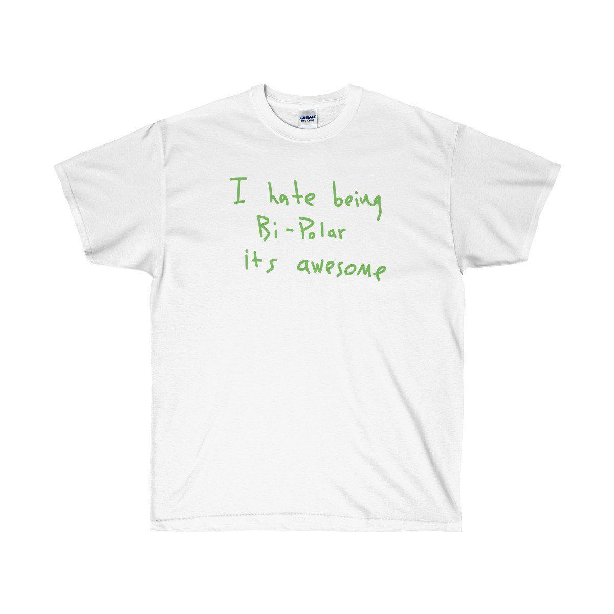 I hate being Bi-Polar it's awesome Kanye West inspired Tee-White-S-Archethype