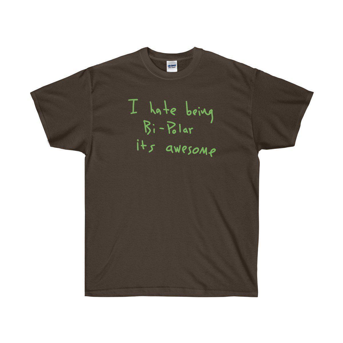 I hate being Bi-Polar it's awesome Kanye West inspired Tee-Dark Chocolate-S-Archethype