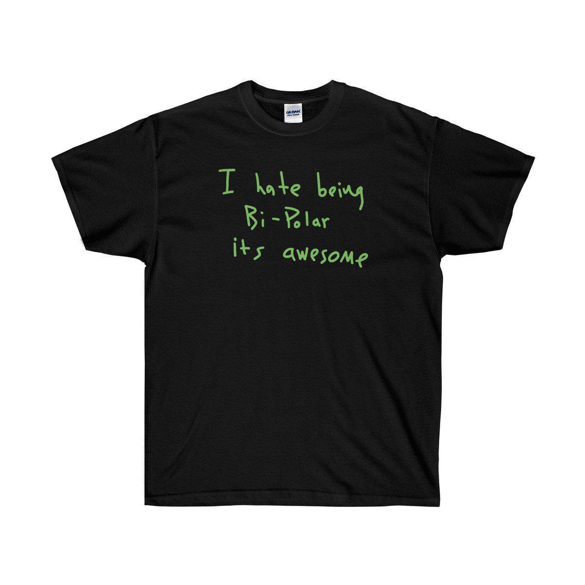 I hate being Bi-Polar it's awesome Kanye West inspired Tee-Black-L-Archethype