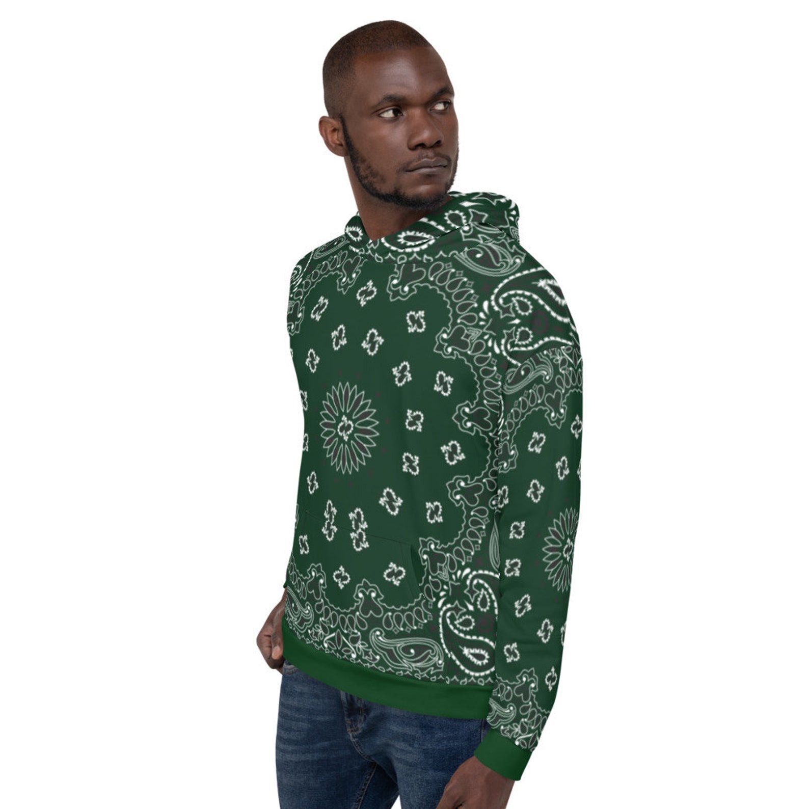 Green bandana all-over Hoodie-Archethype