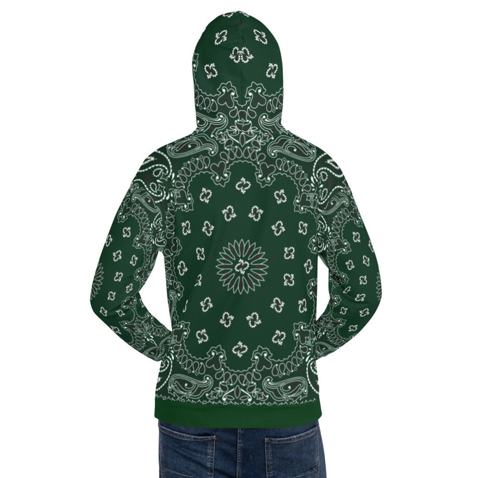 Green bandana all-over Hoodie-Archethype