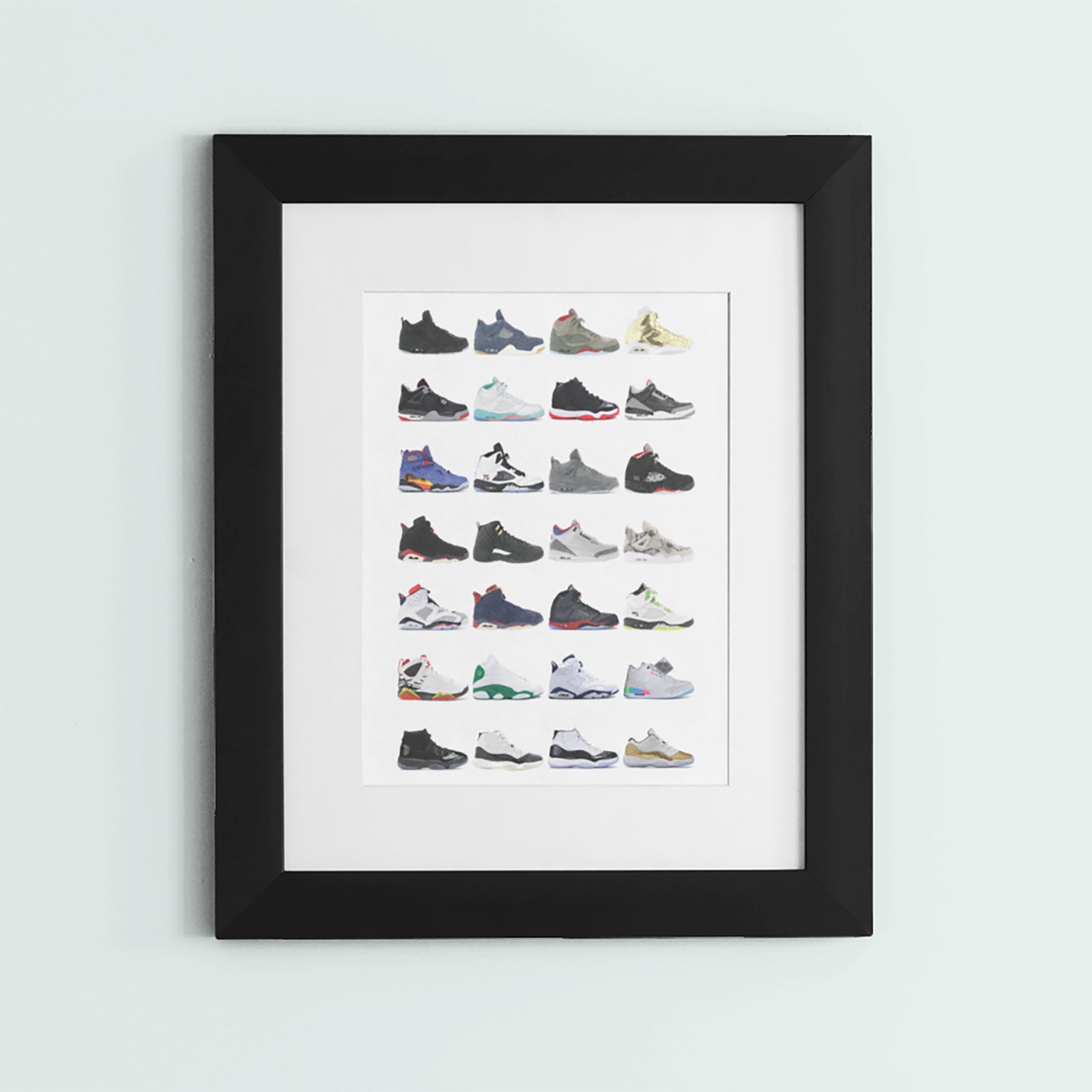 Nike Air Jordans Hall of Fame Poster - Michael Jordan Wall Art-Archethype