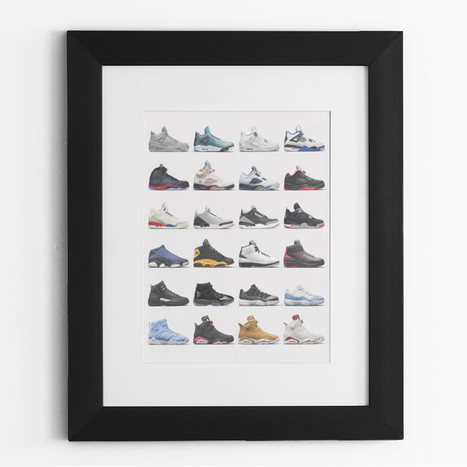 Nike Air Jordans Hall of Fame Poster - Michael Jordan Wall Art-16″ × 20″-Archethype