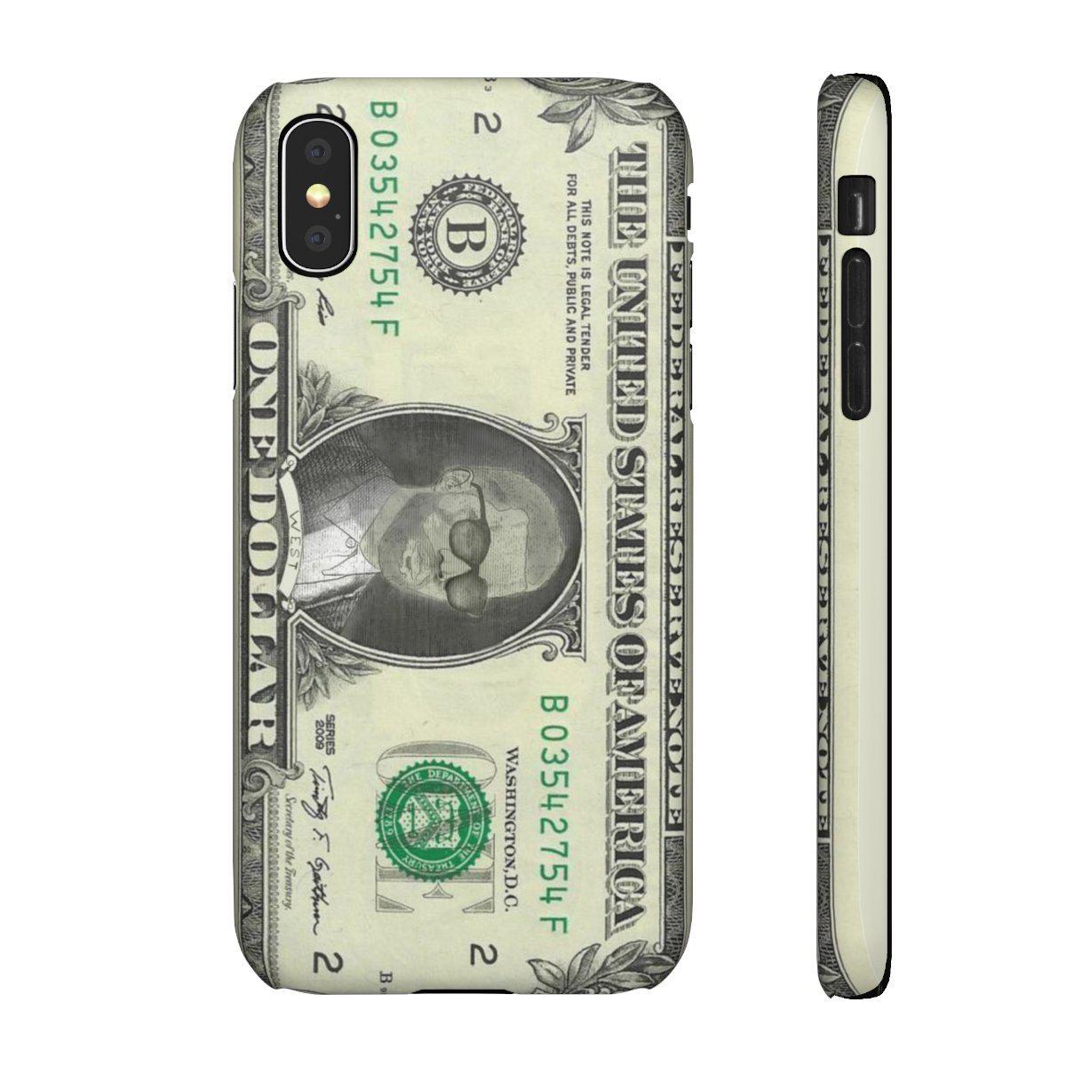 Kanye West President face on 1 dollar bill case iPhone Snap Case-Archethype